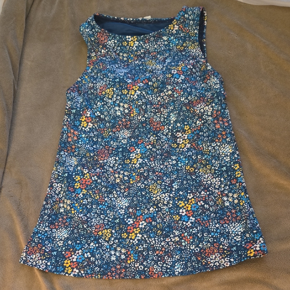 Lands' End Women's Blue Floral Swim Tank Top*